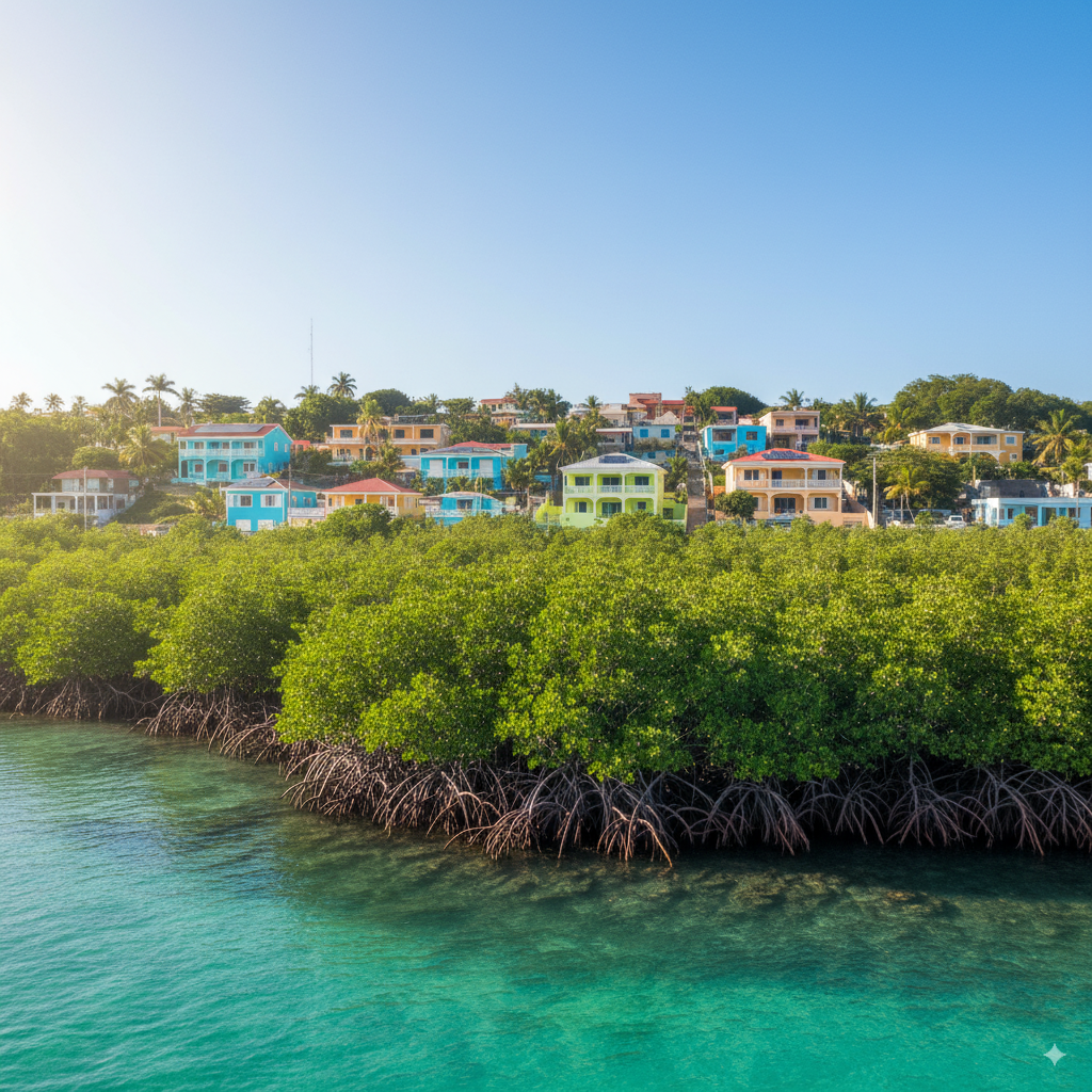 mangroves on the edge of the islands