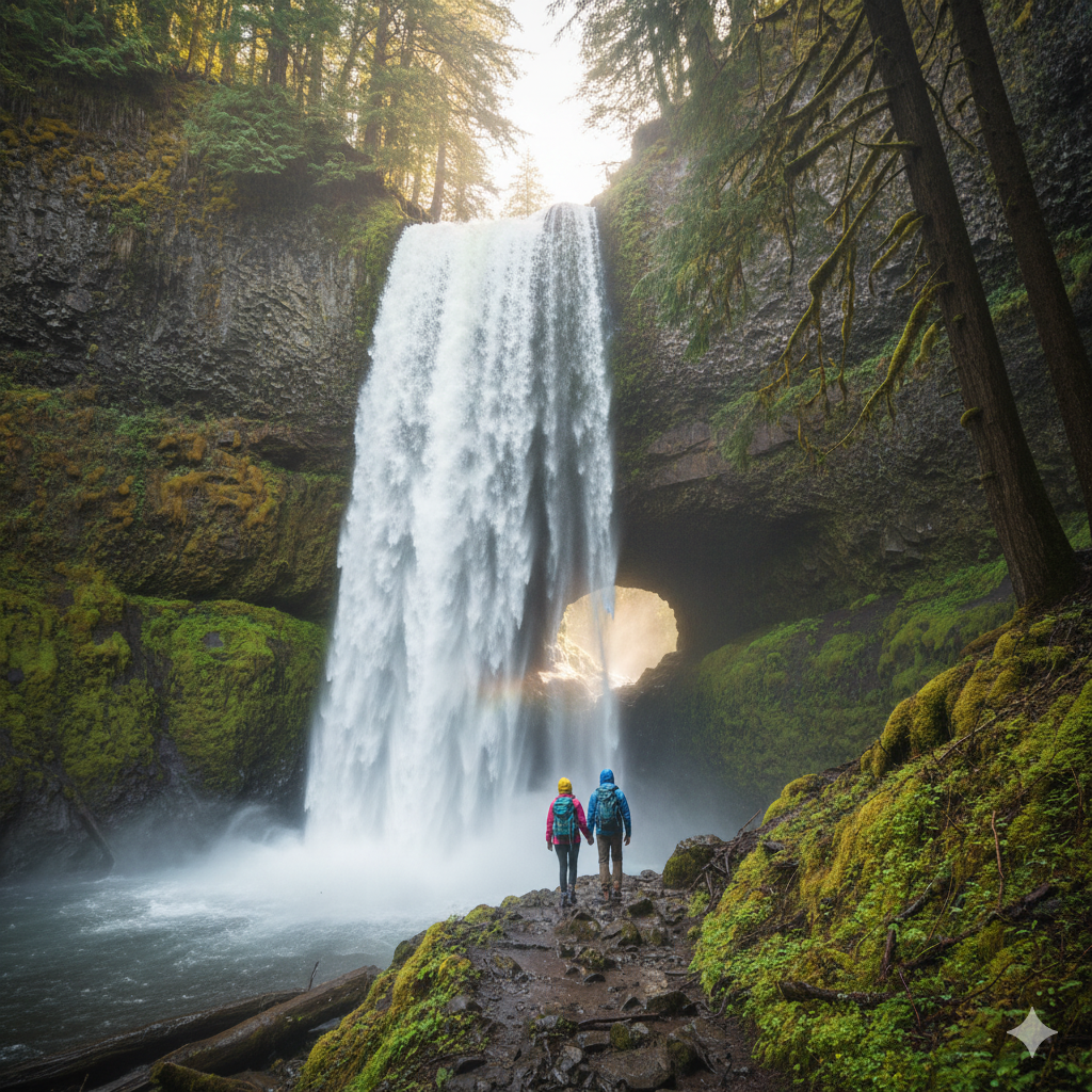 One of the many waterfalls found in the PNW State Parks